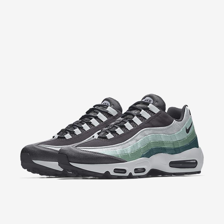 Giày Nike Air Max 95 By You Nữ Xám Xanh